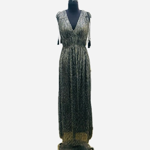 Taylor Black and Silver Goddess Gown - Picture 1 of 16